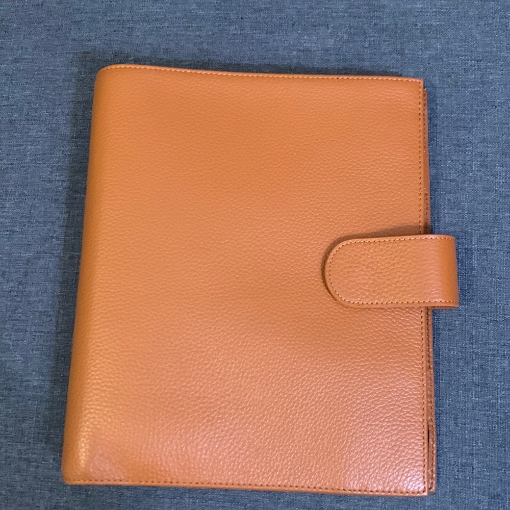 Moterm A5 Luxe Rings Planner - Genuine Leather Binder Organizer 7in Brown NIB